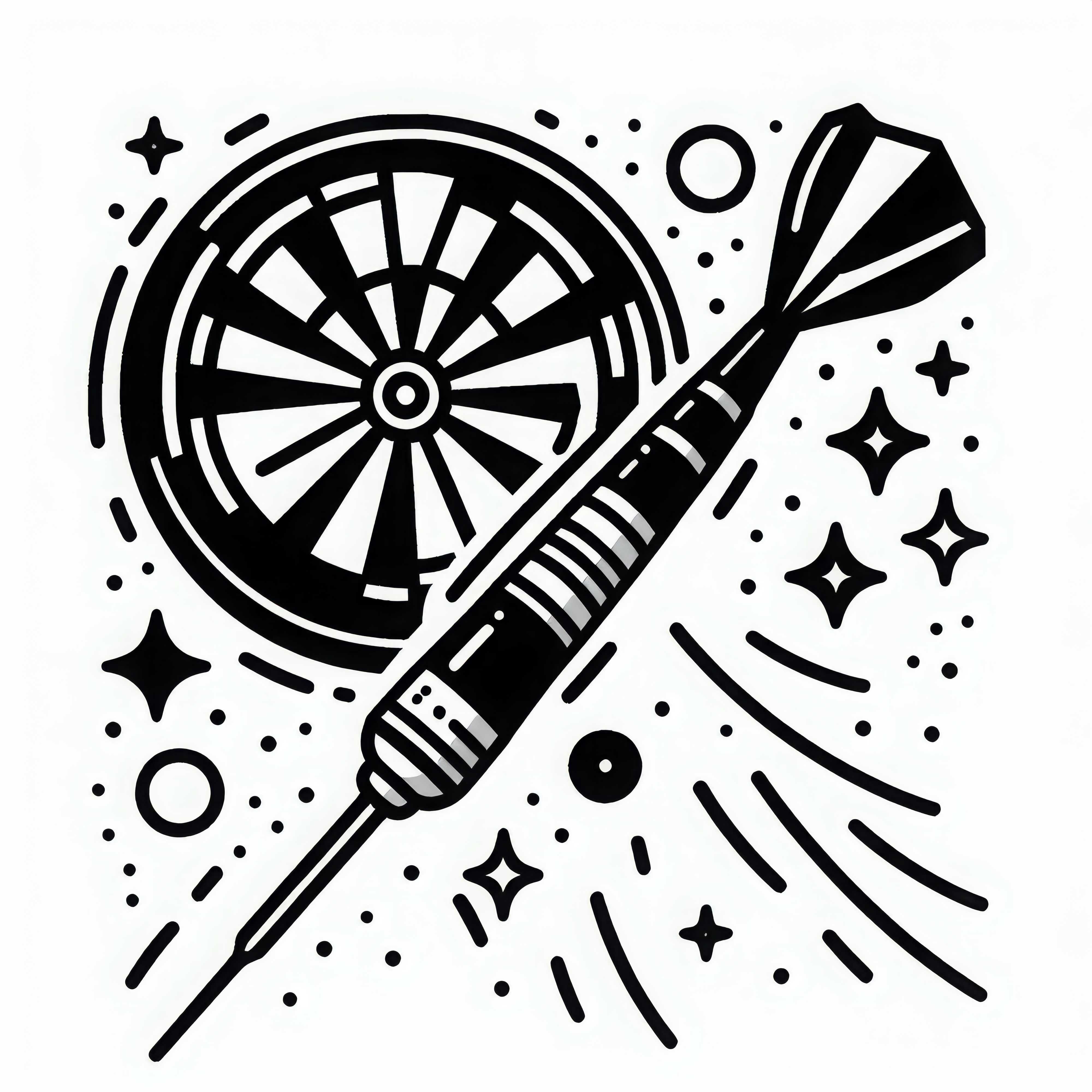 Plantilla de dibujo de diana Simple Gratis
