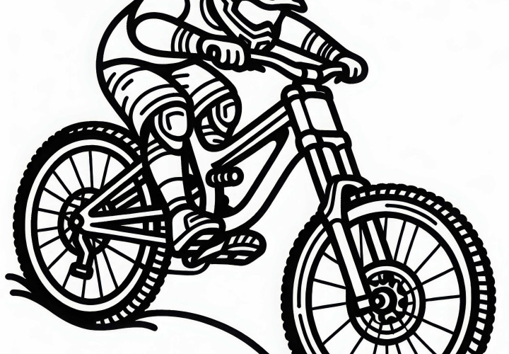 Downhill Mountainbike Malvorlage Gratis Downhill Mountainbike Malvorlage Gratis