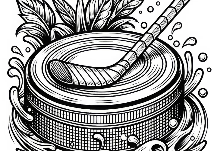 Hockey Puck - Coloring Page in Detail and Free