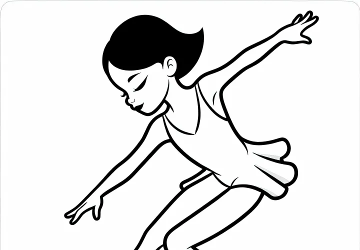 Free Figure Skater Coloring Page
