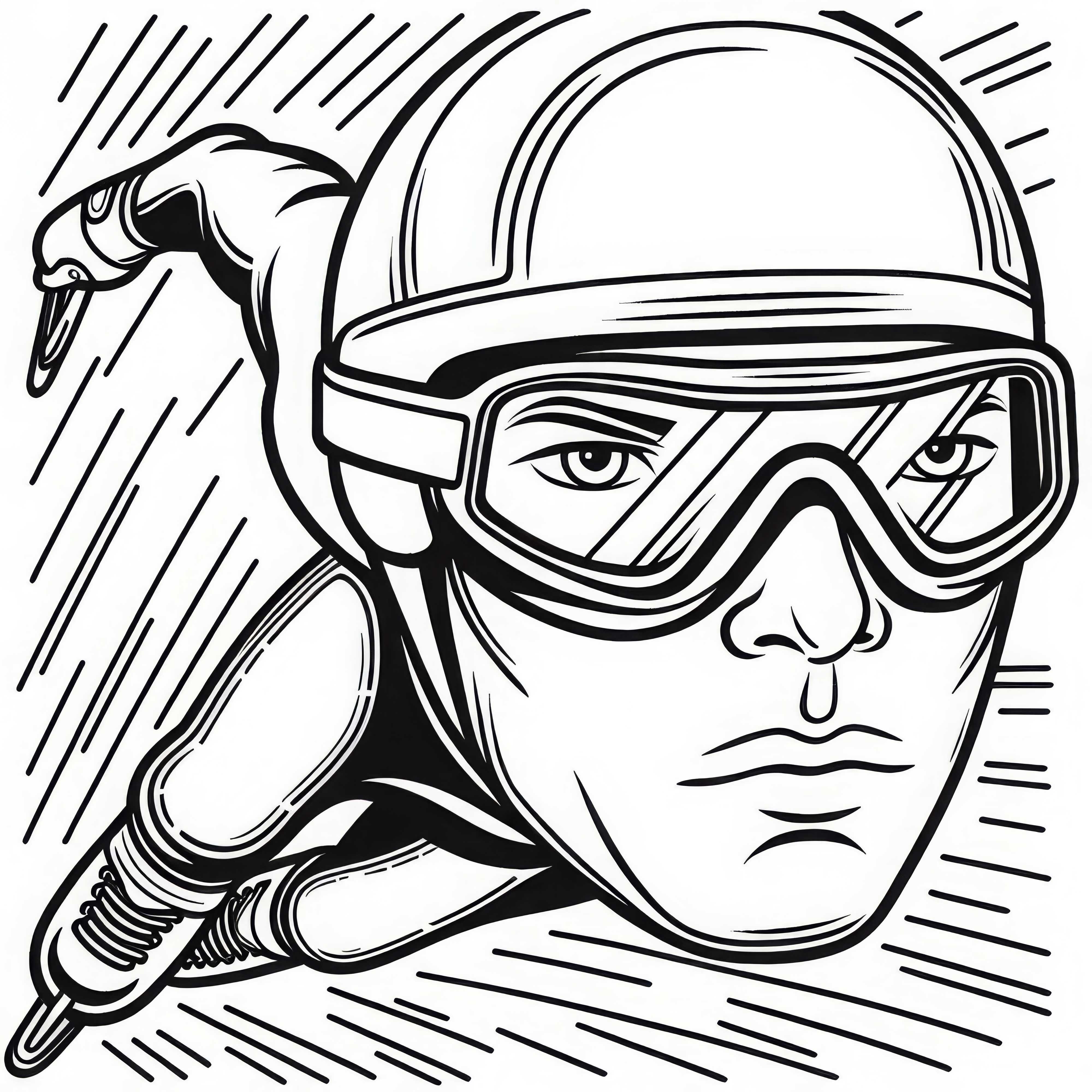 Gafas de protección para patinadores de velocidad en hielo - Dibujo para colorear Descargar gratis