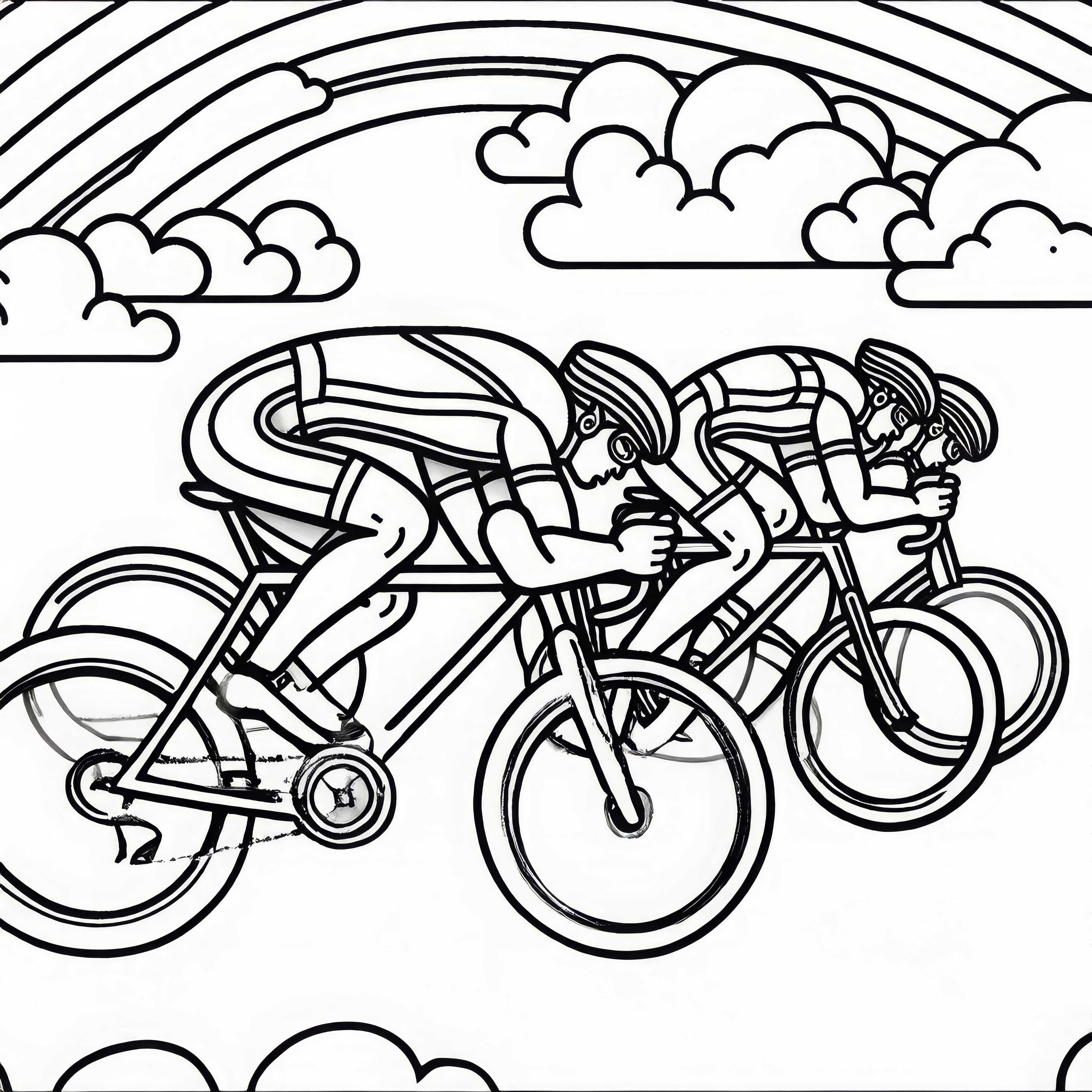 Ciclista alla partenza - Disegno da colorare da scaricare gratuitamente