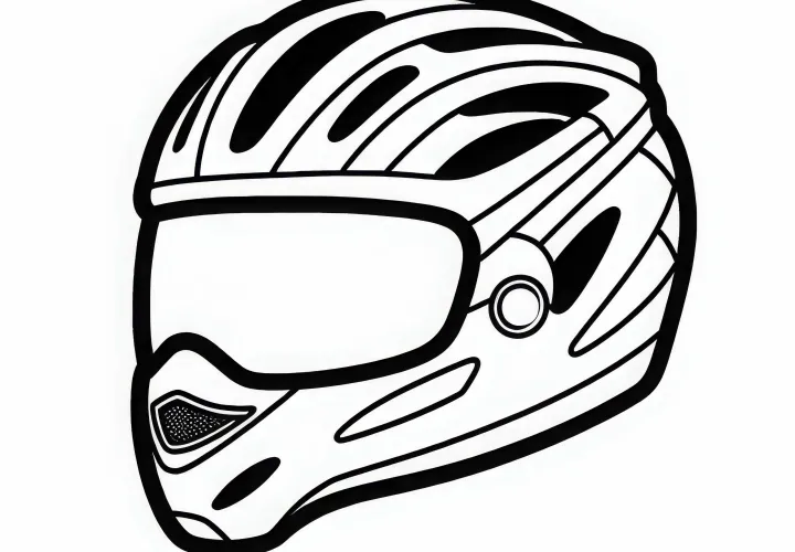 Bicycle helmet for racing cyclists – Download coloring template for free