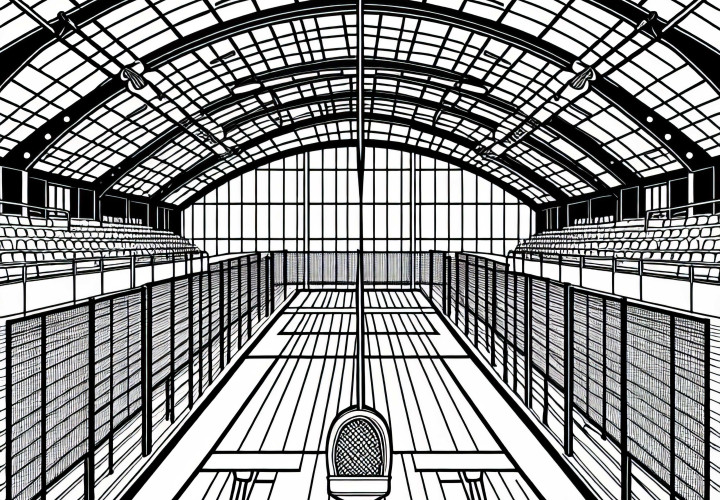 Pista de esgrima em Halle – Desenho para colorir grátis