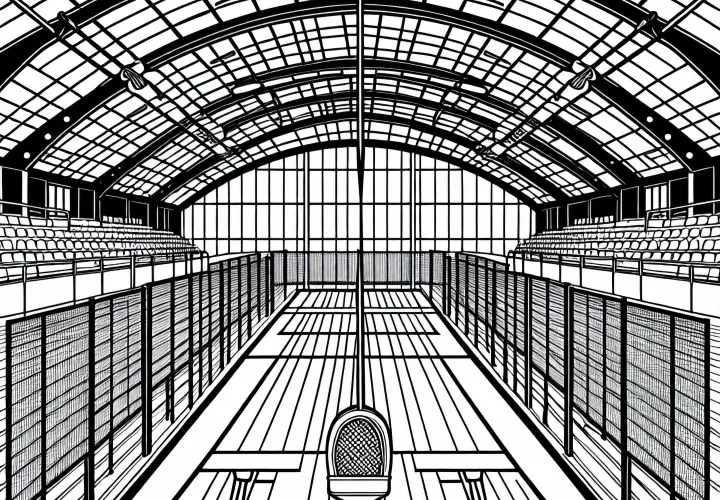 Фехтовальная дорожка в Хале – бесплатная раскраска