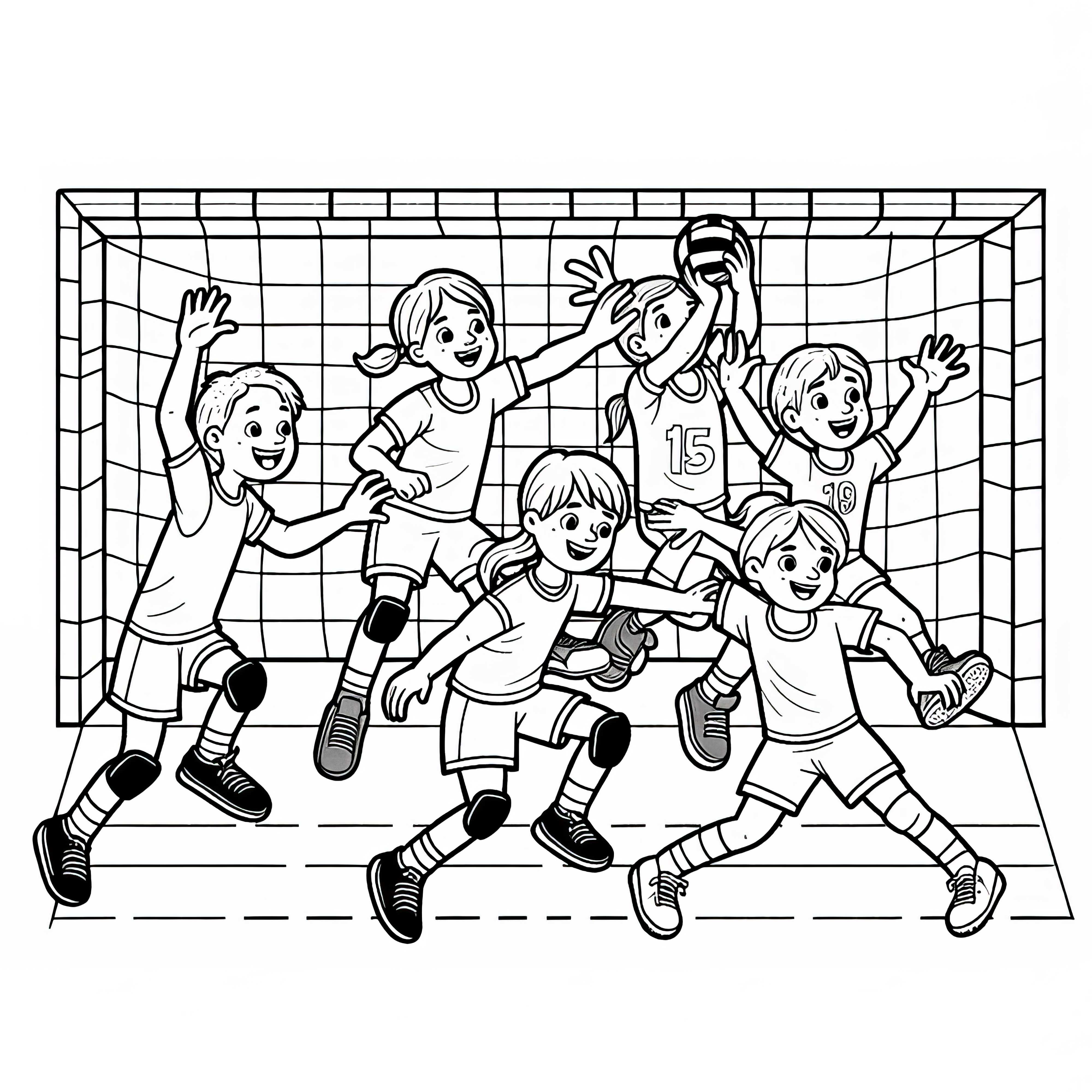 Plantilla de pintura de balonmano gratis