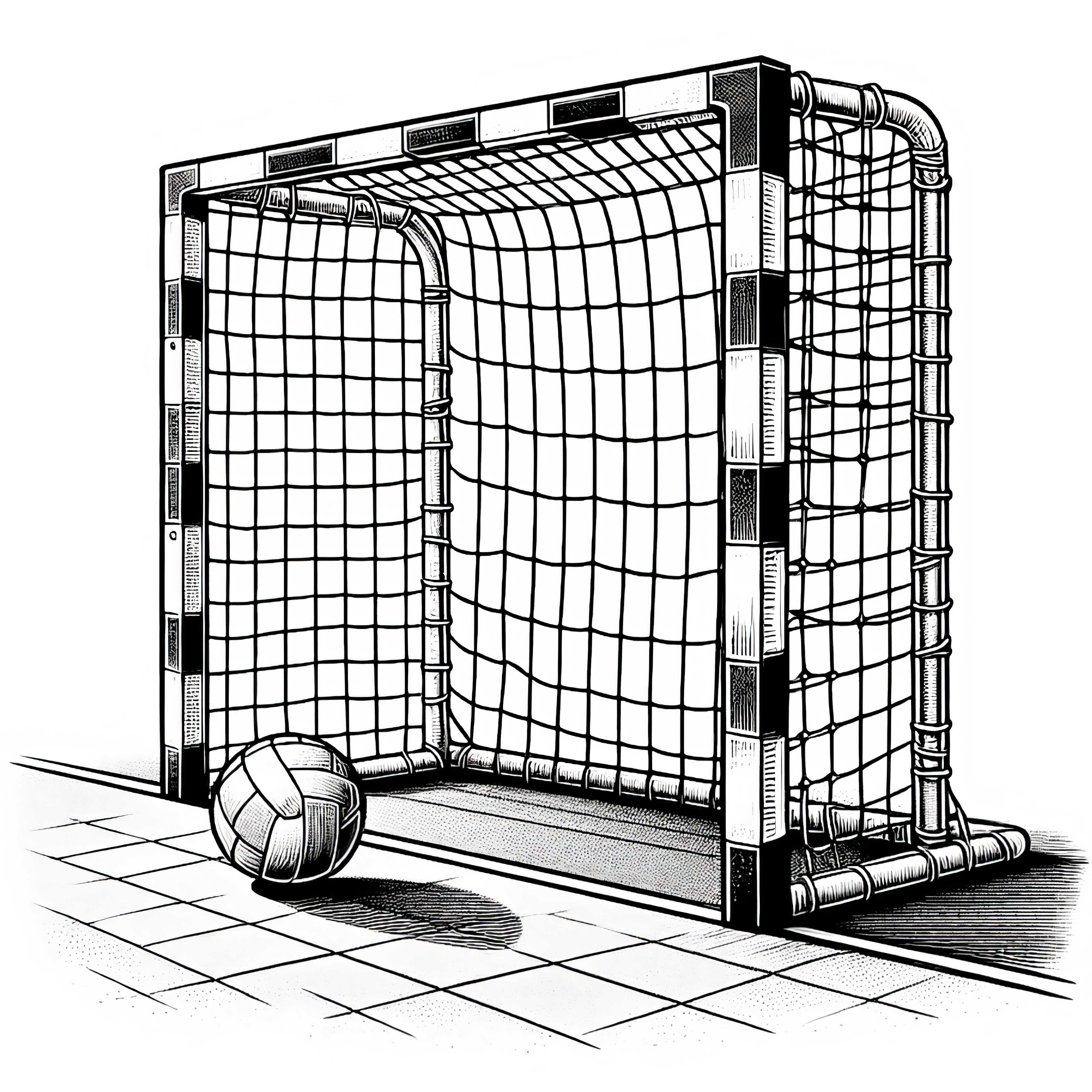 Plantilla para colorear de portero de balonmano - Detallada y gratis