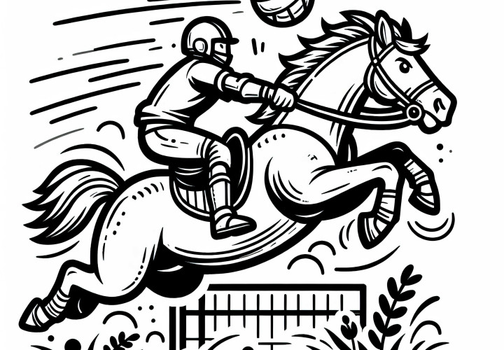 Dibujo para colorear de Horseball: Descargar gratis y colorear en línea