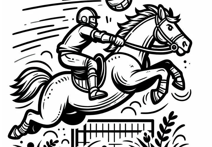 Раскраска для Хорсбола: Бесплатно скачать и раскрашивать онлайн