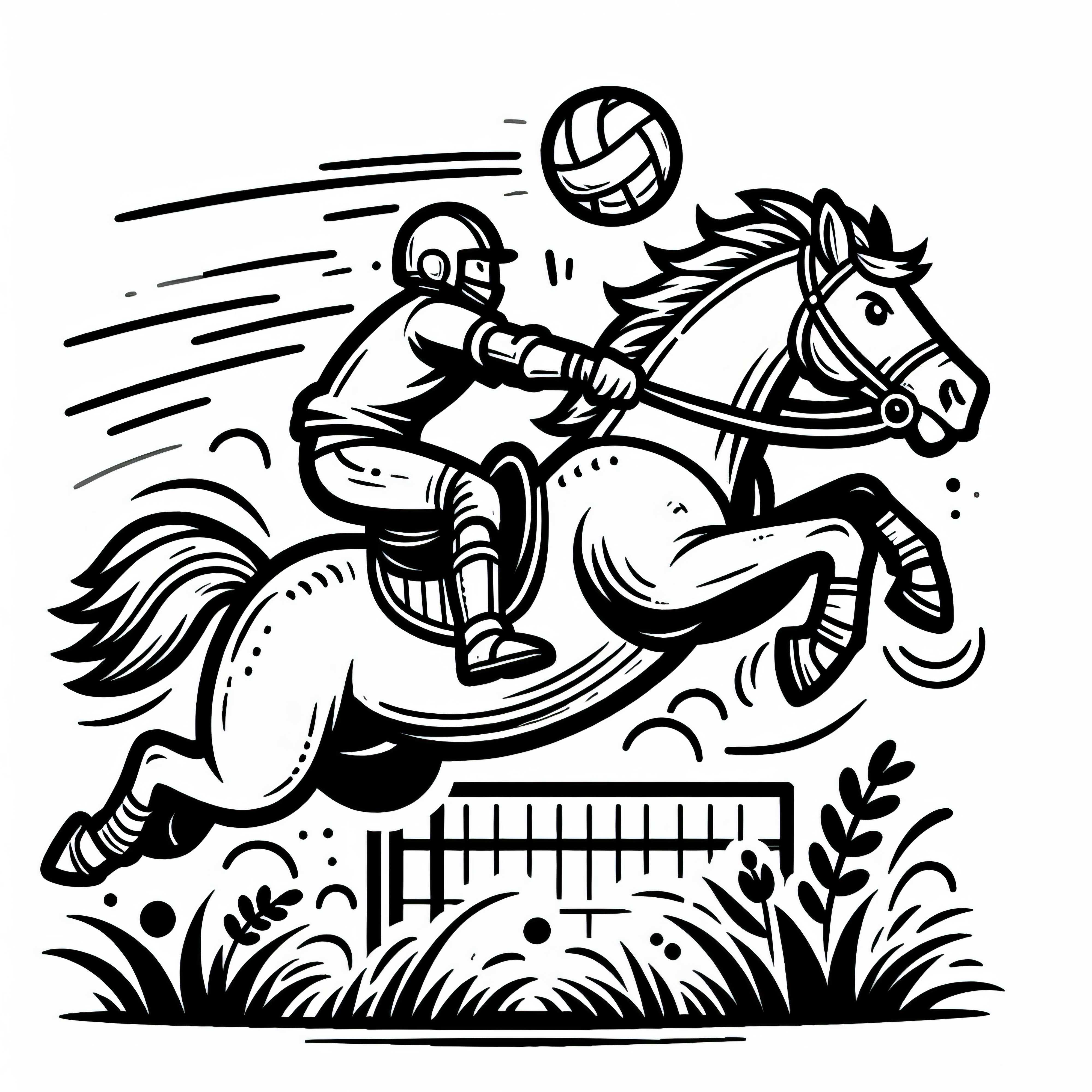 Dibujo para colorear de Horseball: Descargar gratis y colorear en línea
