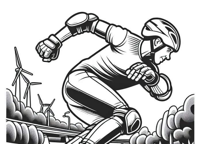 Free coloring page for inline skaters