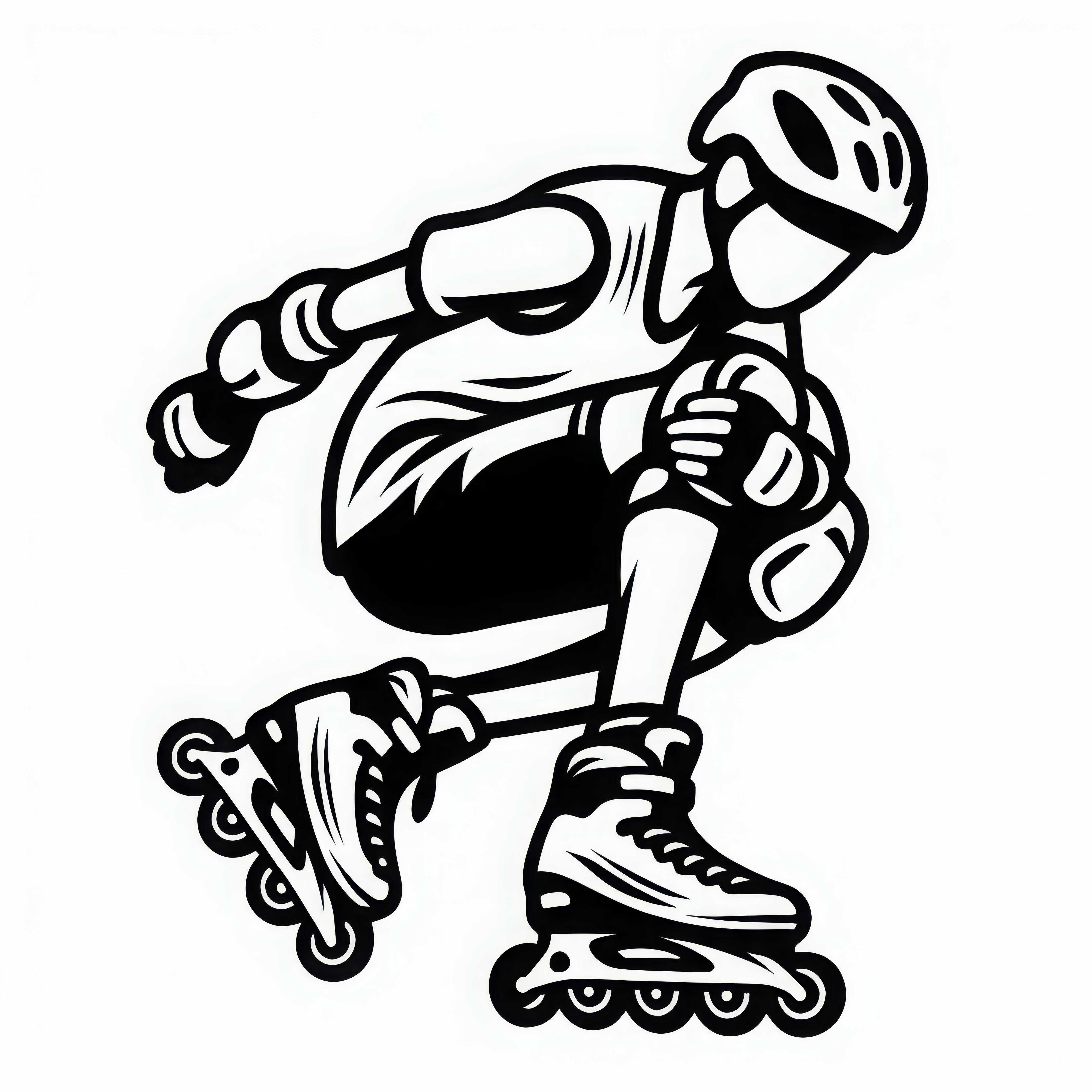 Inline-Skater Malvorlage einfach kostenlos