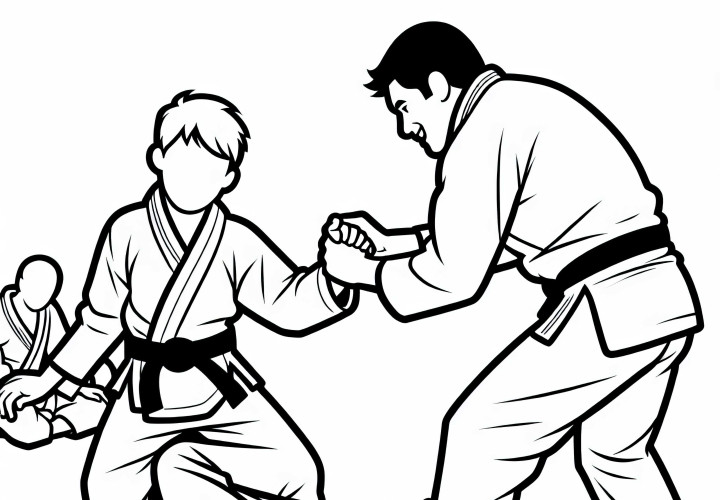 Jiu-Jitsu Malvorlage kostenlos