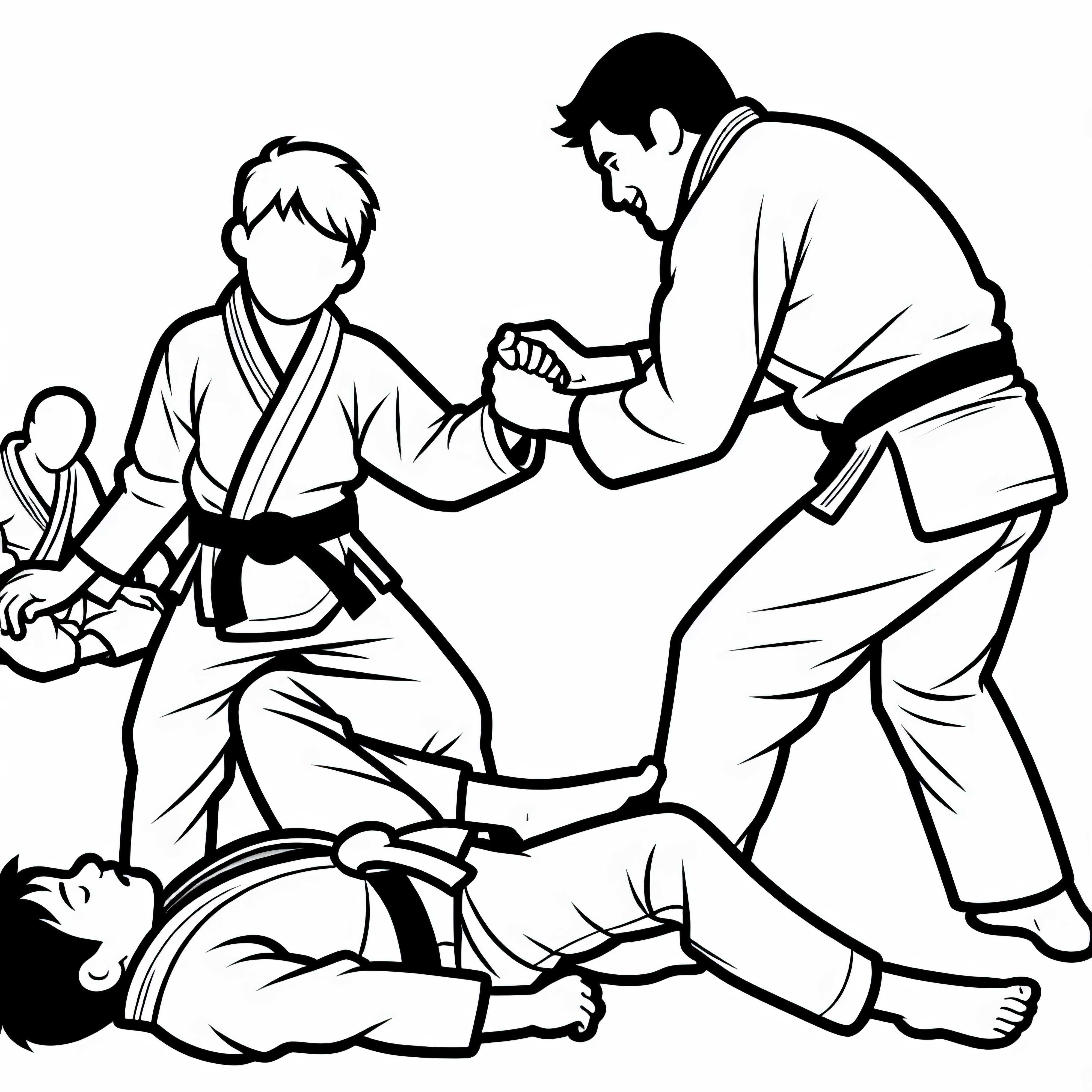 Jiu-Jitsu Malvorlage kostenlos