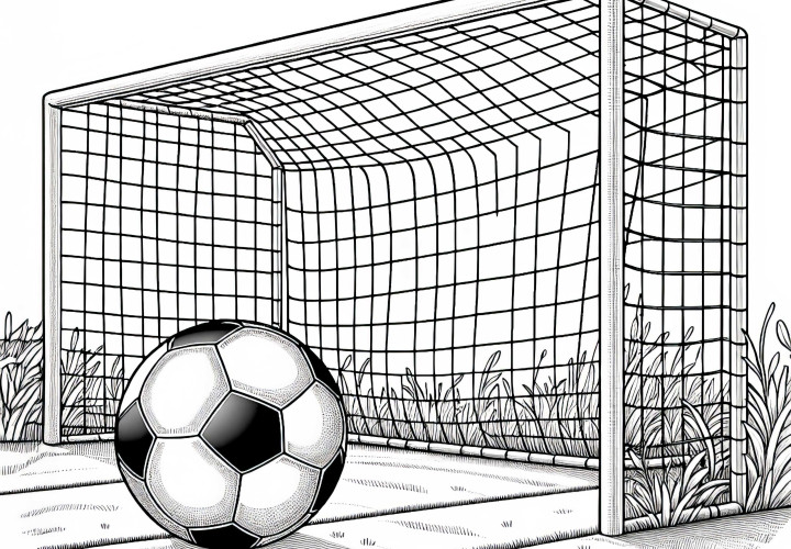 Bezpłatny rysunek do pokolorowania bramki piłkarskiej Bezpłatny obrazek do kolorowania bramki piłkarskiej