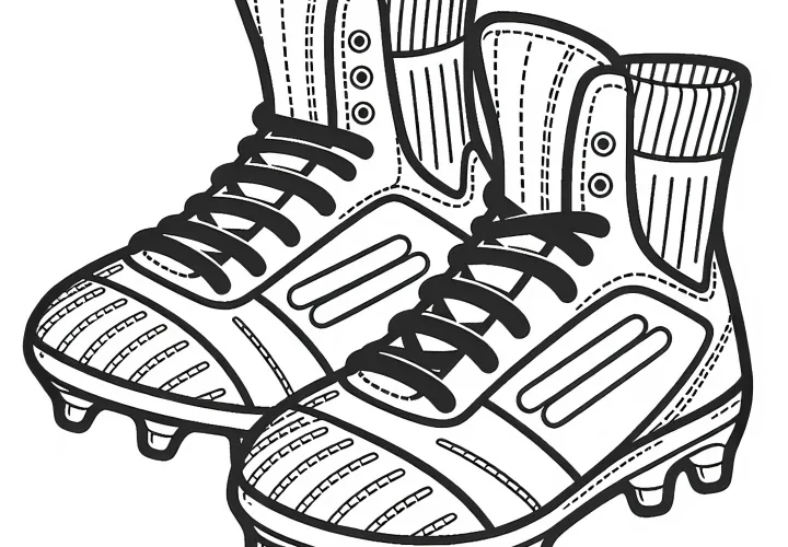Plantilla de dibujo de zapatos de fútbol gratis