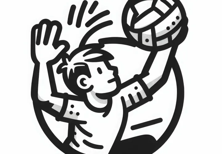 Korfball Defender Coloring Page Simple Free