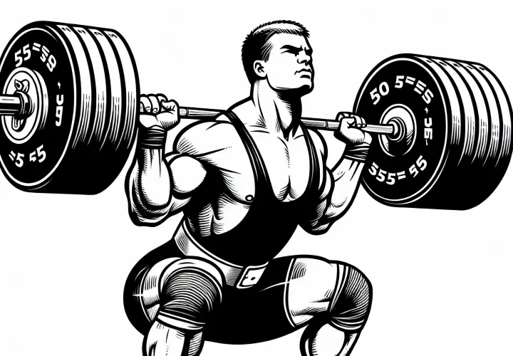 Powerlifting Athlete Coloring Page Free