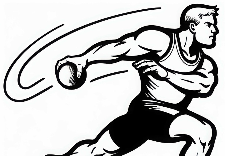 Kugelstoßer Malvorlage zur Leichtathletik – Kostenlos herunterladen Kugelstoßer Malvorlage zur Leichtathletik – Kostenlos herunterladen