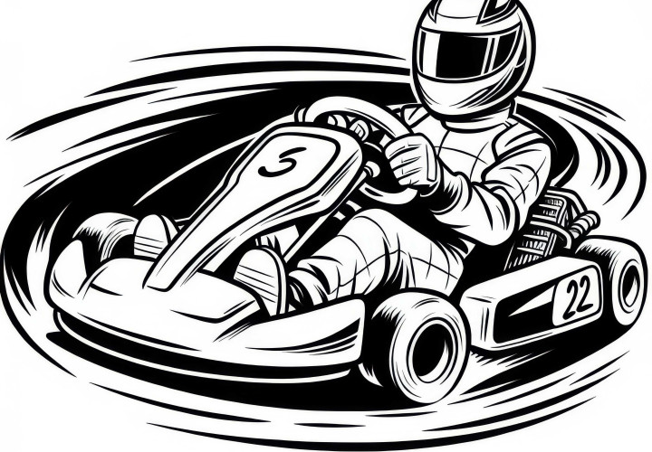 Kartfahrer Ausmalbild – Einfach und Kostenlos Kartfahrer Ausmalbild – Einfach und Kostenlos