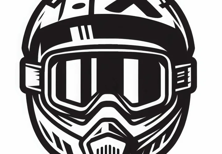 Cross helmet with visor for motorcycle riders coloring template free