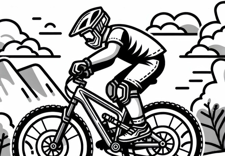 Mountainbiker Malvorlage Kostenlos