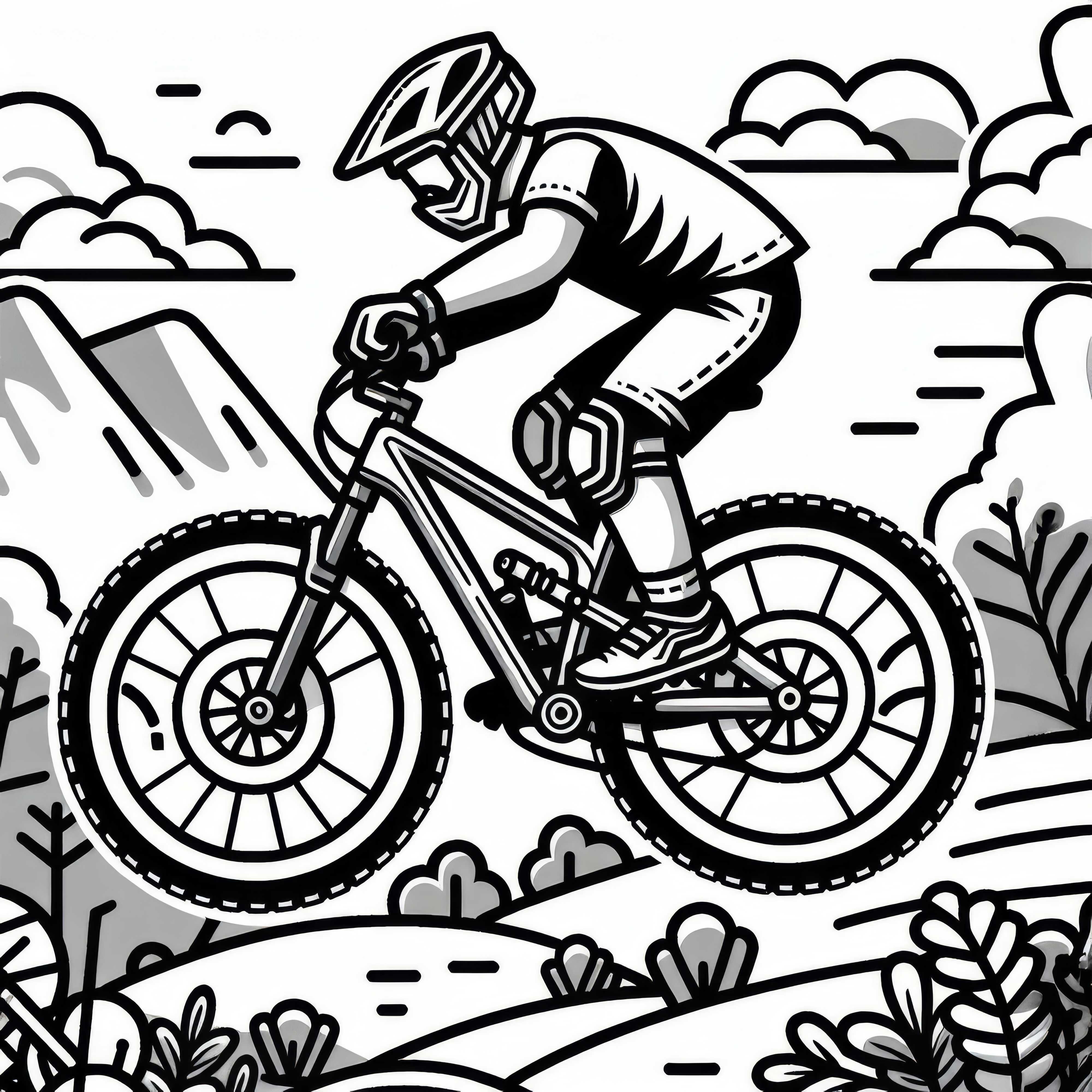 Mountainbiker Malvorlage Kostenlos