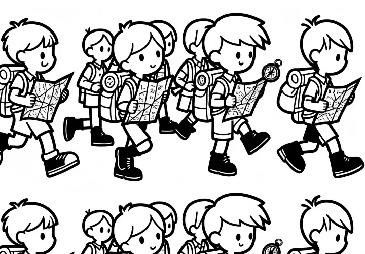 Coloring page for orientation runners – Download for free and color online