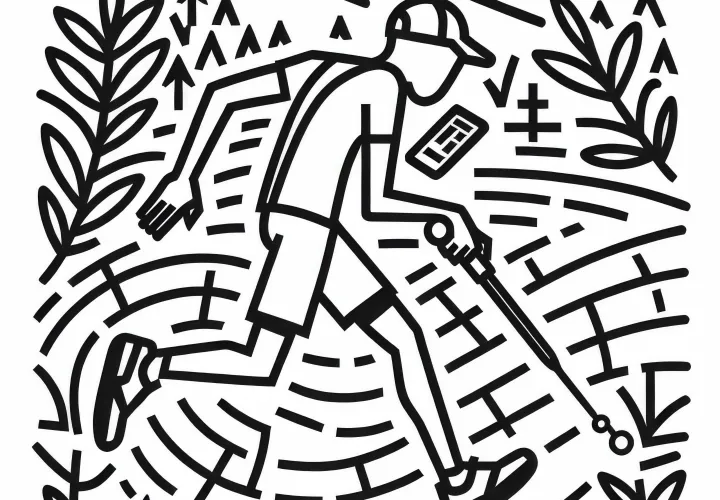 Orientation runner coloring template simple free