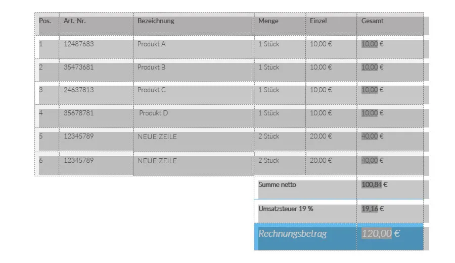 Alles aktualisieren in Word