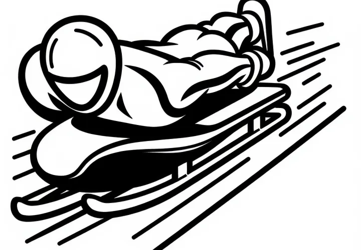 Rapid descent for luge athletes – Download free coloring template