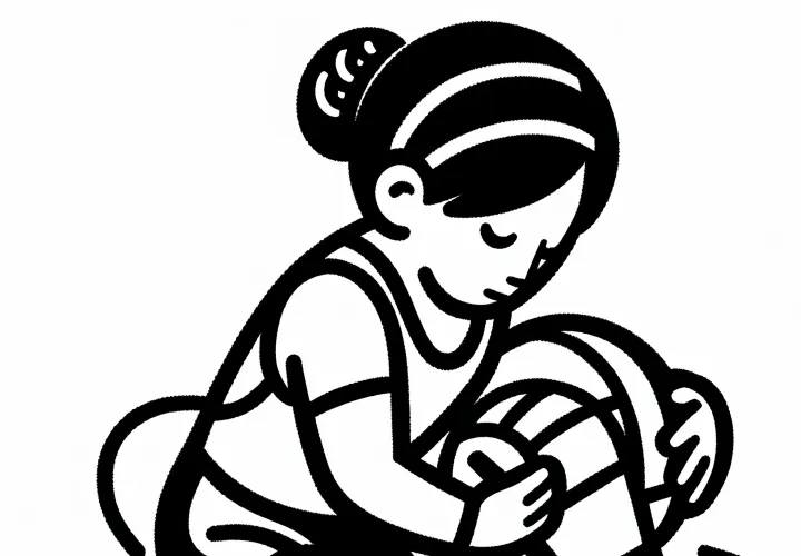 Wrestler coloring template available for free download