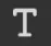 Horizontal text tool in Adobe Photoshop
