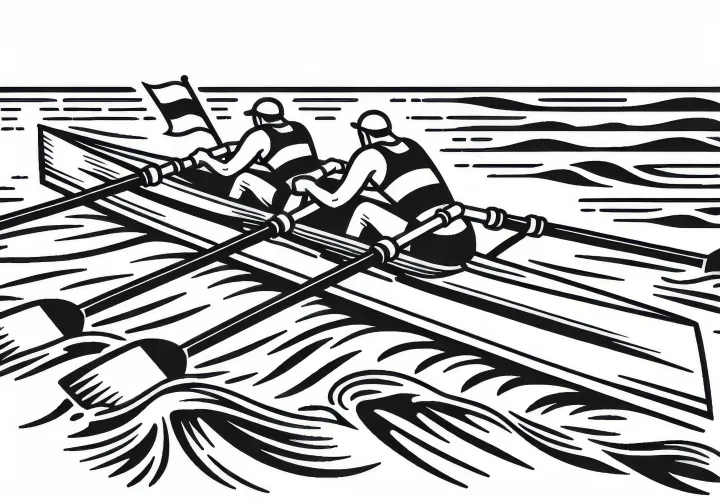 Rowboat Coloring Page Free