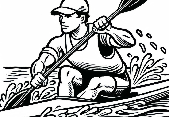 Ausmalbild für Wettkampfpaddler - Kostenlos Herunterladen Ausmalbild für Wettkampfpaddler - Kostenlos Herunterladen