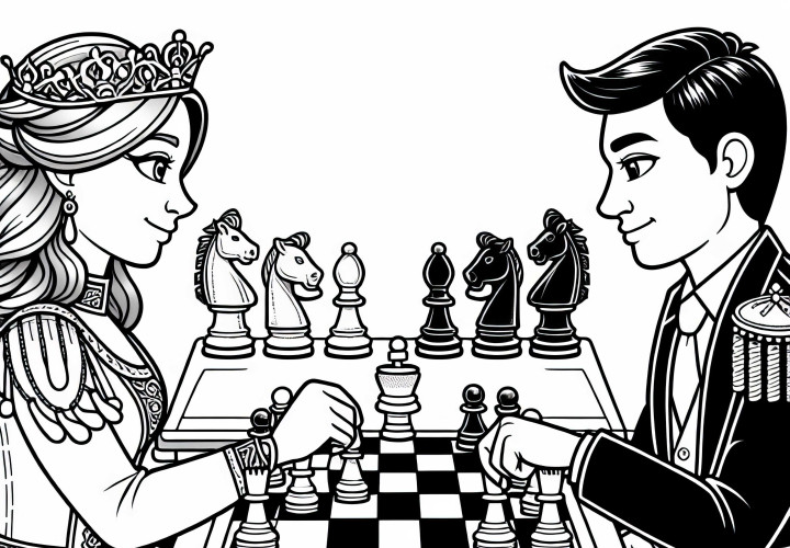 Großmeister Partie Schach Malvorlage Gratis Großmeister Partie Schach Malvorlage Gratis