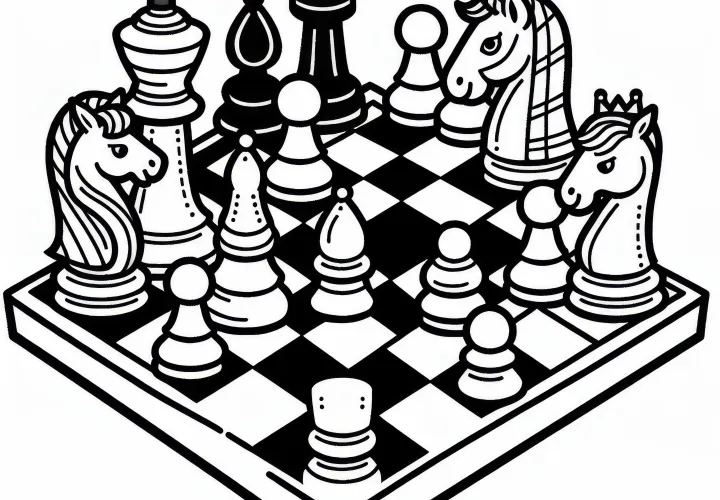 Chessboard Coloring Template Simple Free