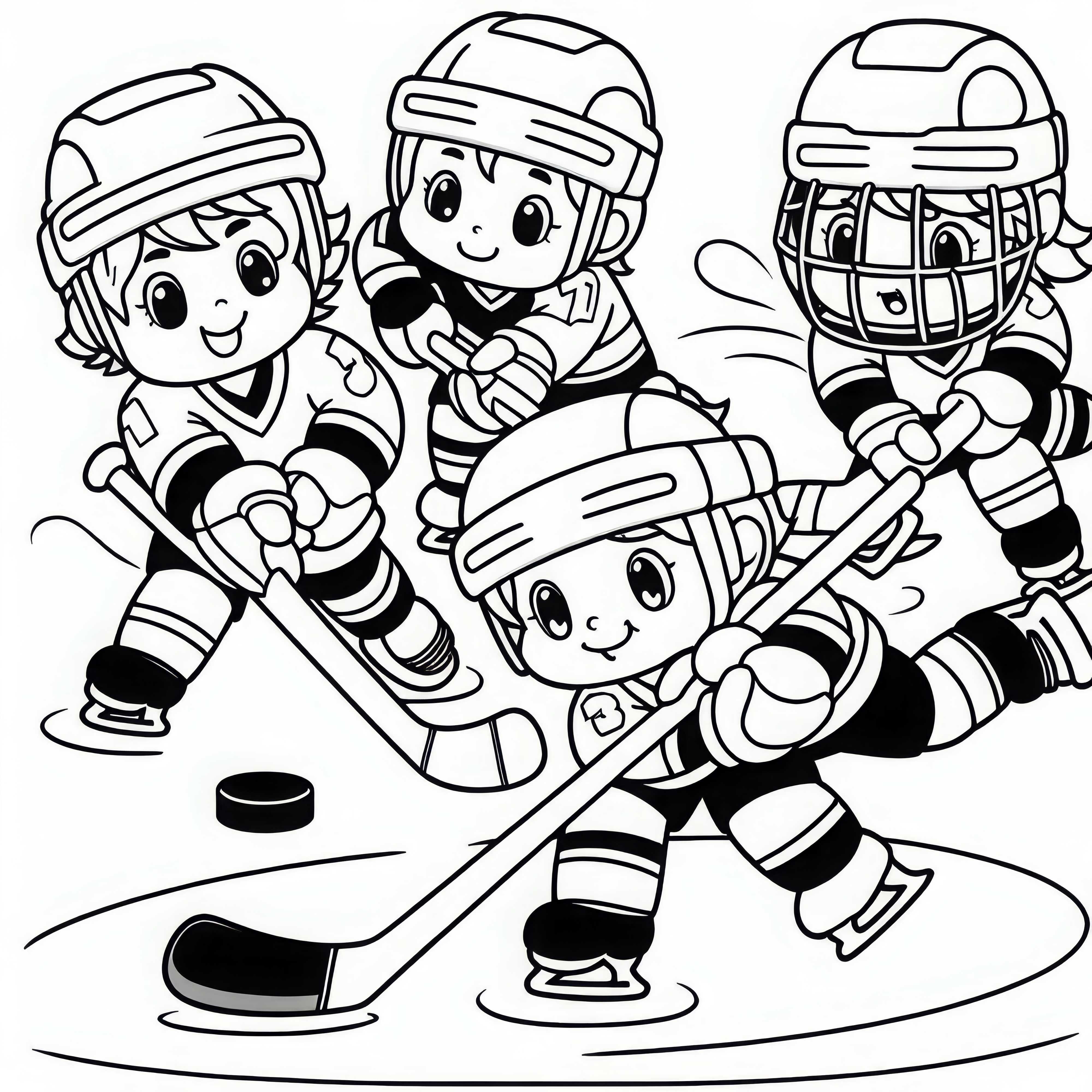 Free Ice Hockey Player Coloring Page