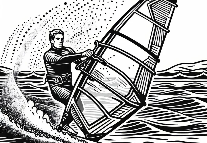 Windsurfer Malvorlage Kostenlos