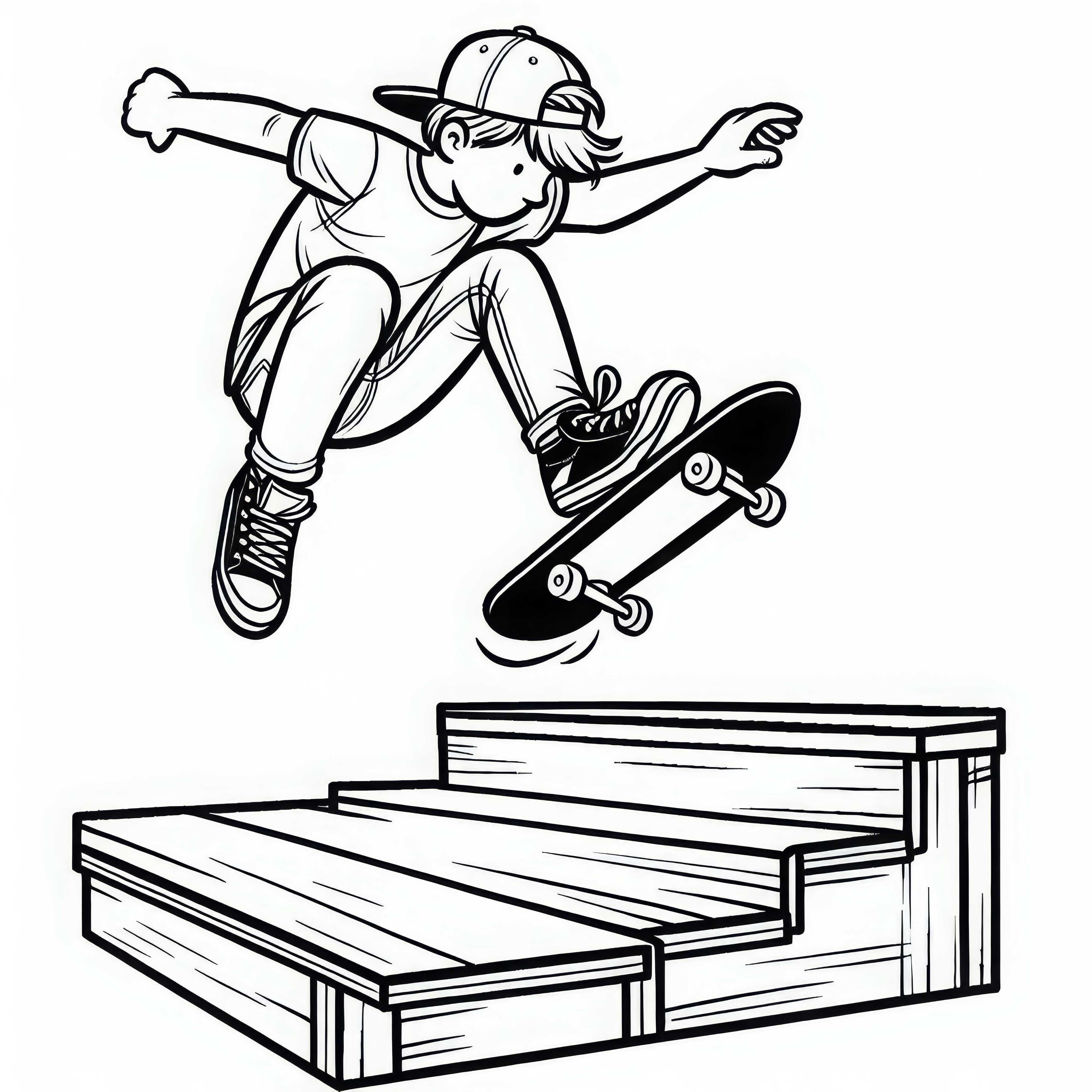 Free Skateboard Coloring Page