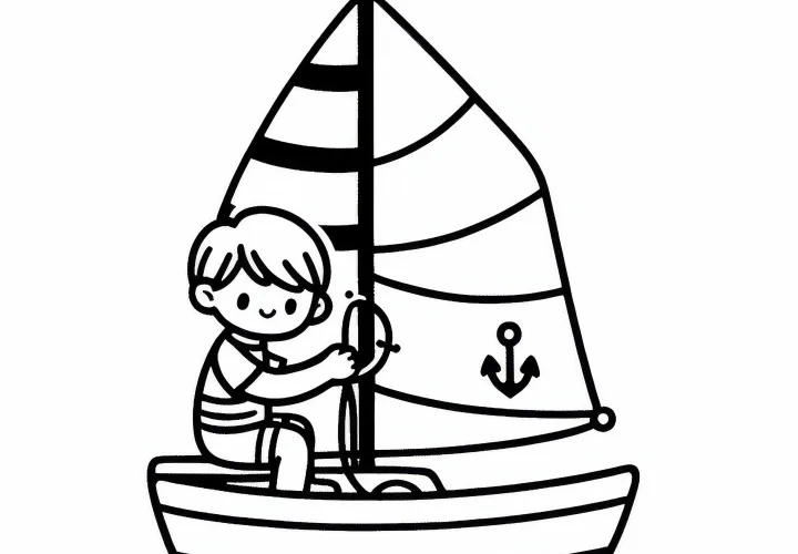 Парусный спорт для начинающих: Бесплатный раскраска Просто скачать