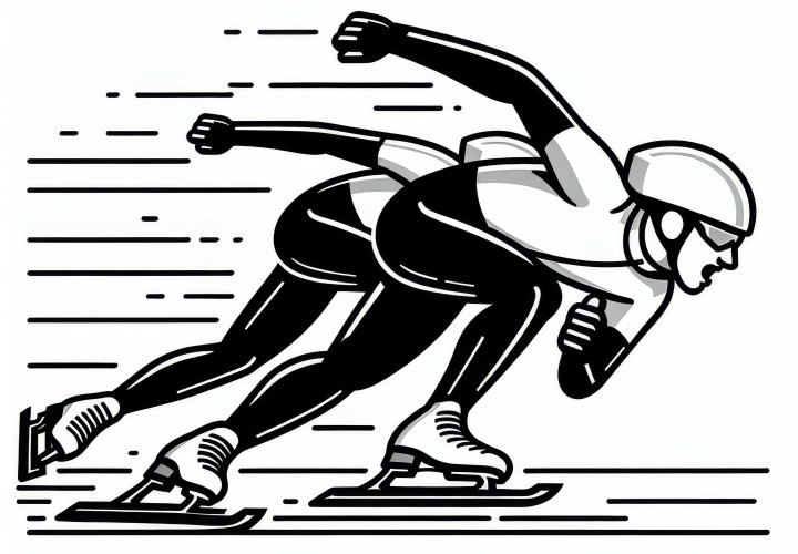 Imagen para colorear de patinador de velocidad descarga gratuita Dibujo para colorear de patinador de velocidad para descargar gratis