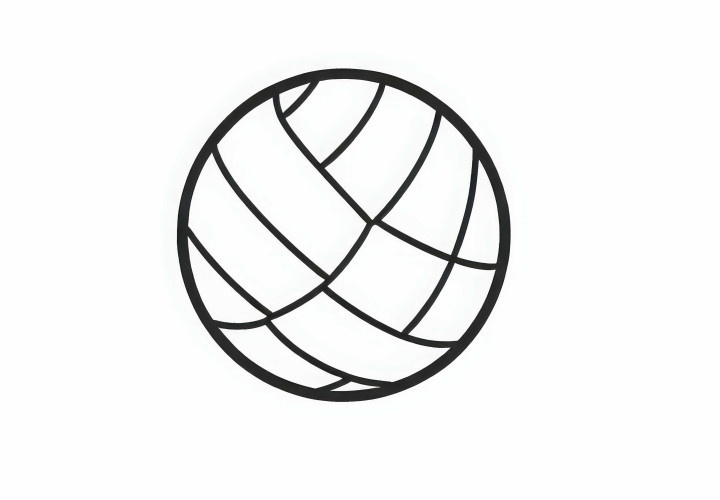 Disegno da colorare di pallavolo semplice gratis