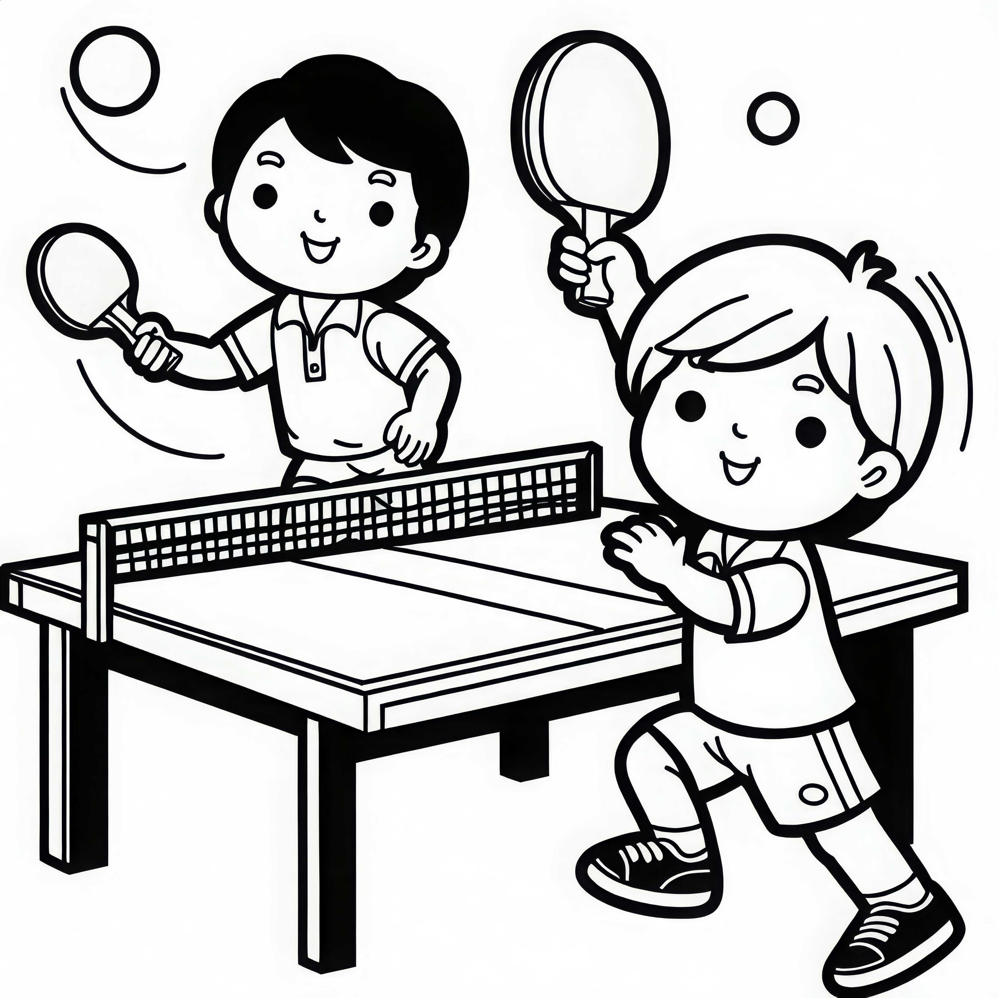 Dibujo para colorear de un jugador de tenis de mesa - Coloreado gratuito