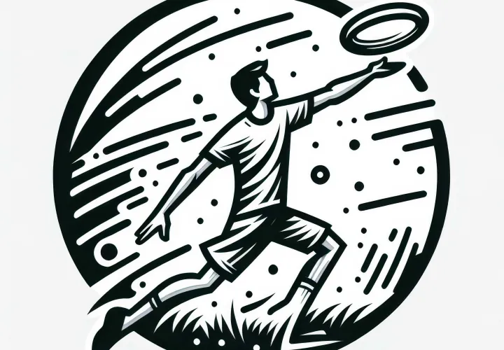 Thrower makes a quick throw in Ultimate Frisbee - Free coloring page