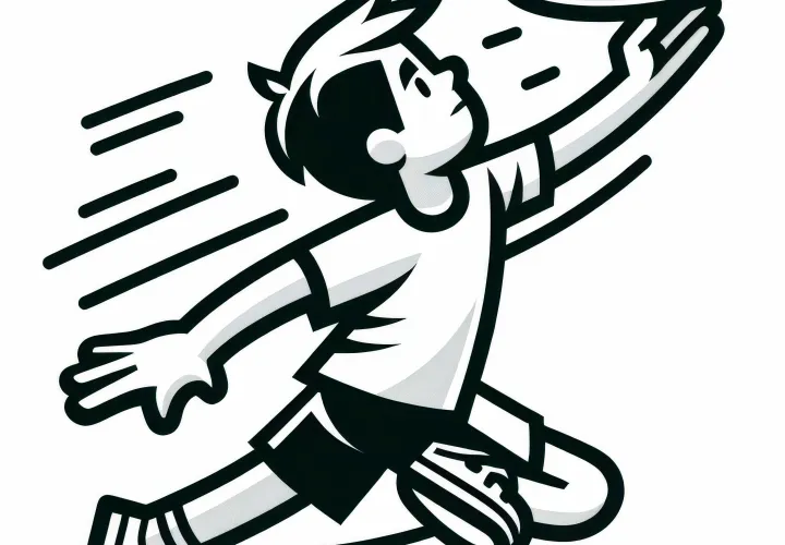 Ultimate Frisbee Player - Free Coloring Page