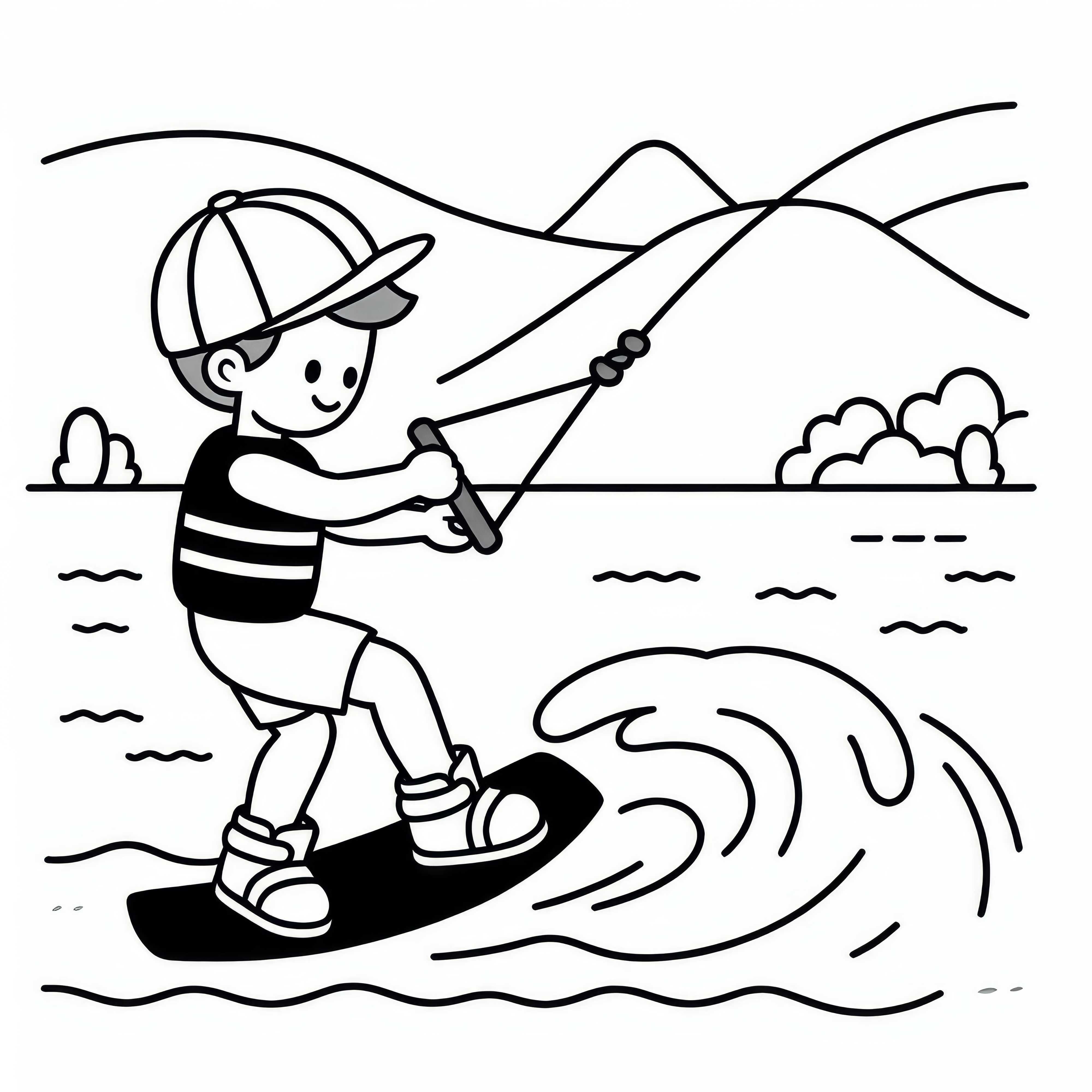 Wakeboard Anfänger Malvorlage Kostenlos