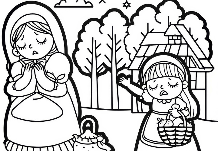 Putri malas menolak pekerjaan dari Ibu Holle - Gambar untuk diwarnai untuk diunduh Anak malas menolak pekerjaan kepada Nyonya Holle – Gambar untuk diwarnai untuk diunduh
