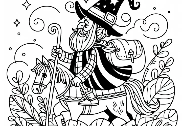 Pogumni šivilja se odpravi na pot – Barvna slika za oboževalce pravljic