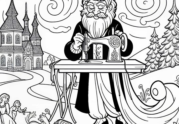 The Brave Little Tailor - Coloring Page Fairy Tale Free